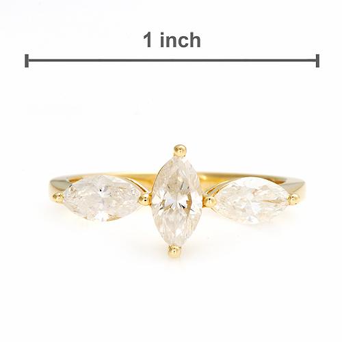 GENUINE 1.23CT NATURAL DIAMOND RING IN SOLID 14K GOLD
